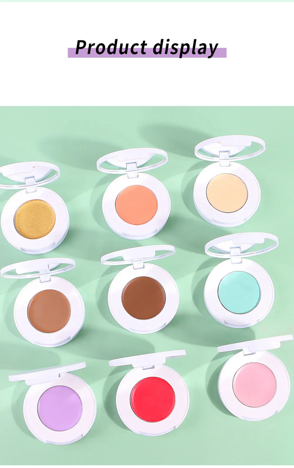 Monochrome Concealer Cream Privatae Label Long Lasting Cover Spot Acne Mark Custom Logo Highlight Blush Makeup White Package